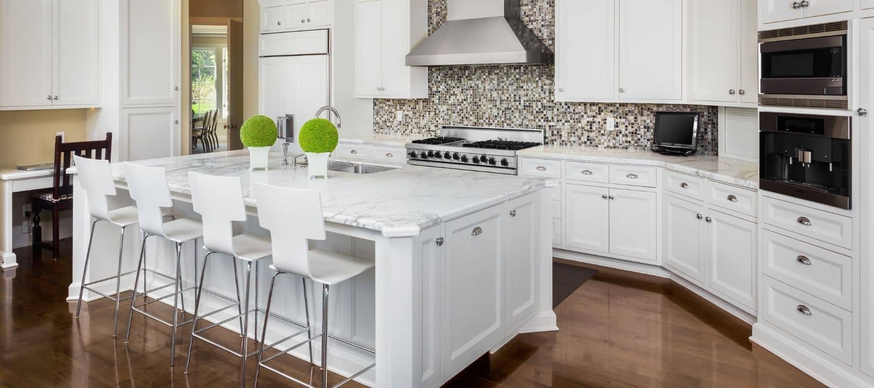 clean white kitchen