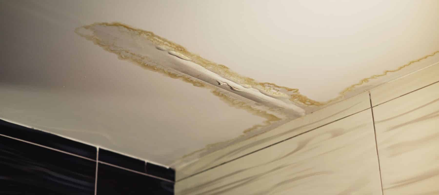 leak happening in the roof of a home