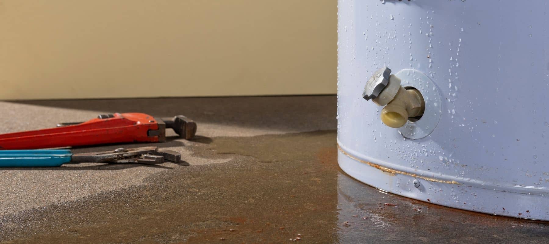 water heater that is receiving repairs